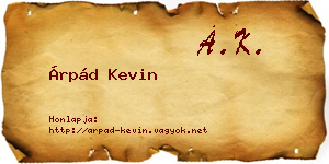 Árpád Kevin névjegykártya